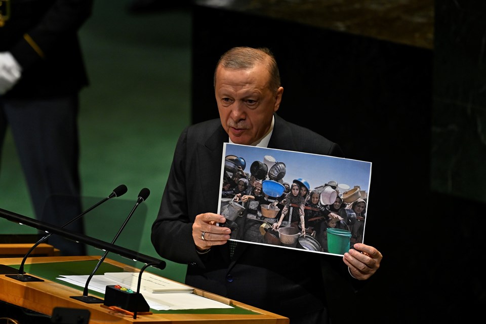 Cumhurbaşkanı Erdoğan, BM Genel Kurulu'nda dünyaya seslendi: "Gazze'de yaşananlar insanlığı dip noktasıdır" - 1