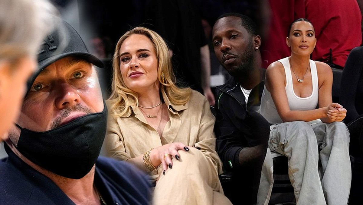 NBA maçında Adele, Kim Kardashian ve Leonardo DiCaprio NBA maçında Adele, Kim Kardashian ve Leonardo DiCaprio