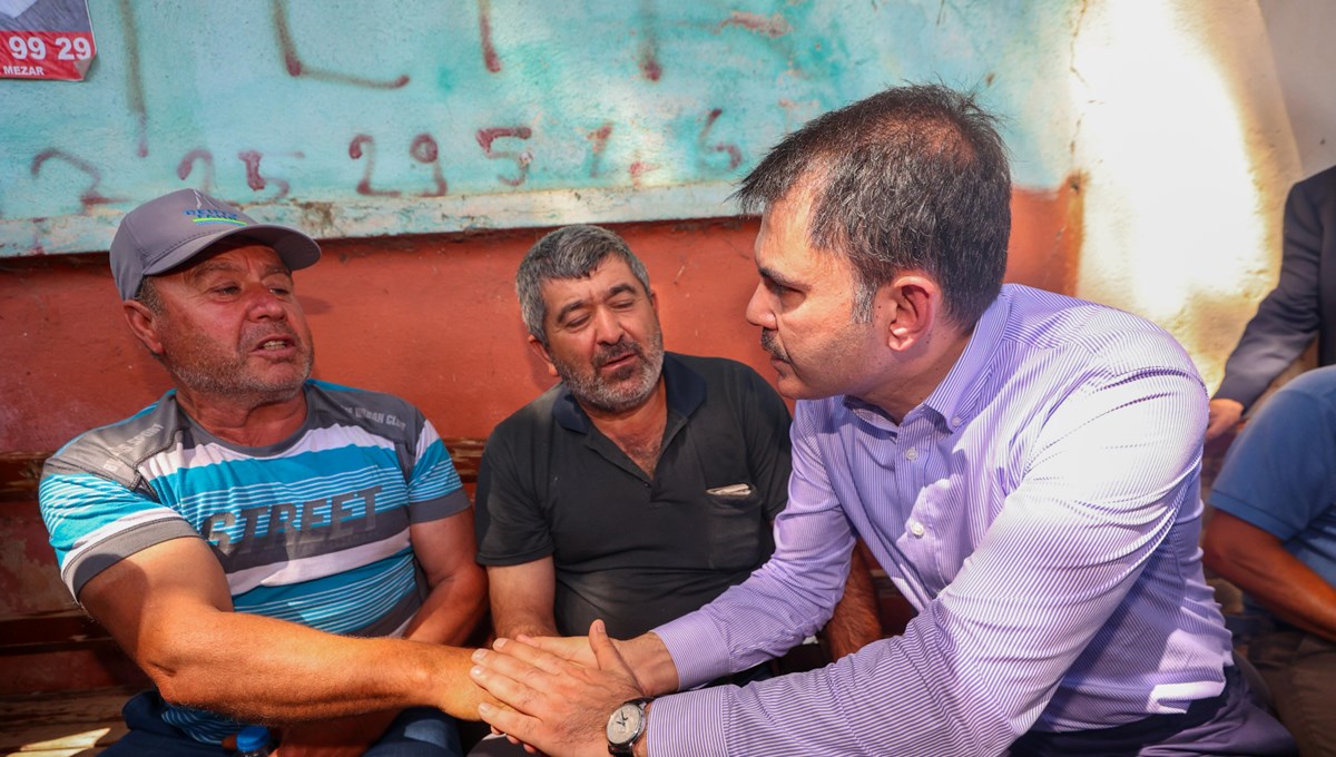 Bakan Kurum'dan evi yanan köylülere söz