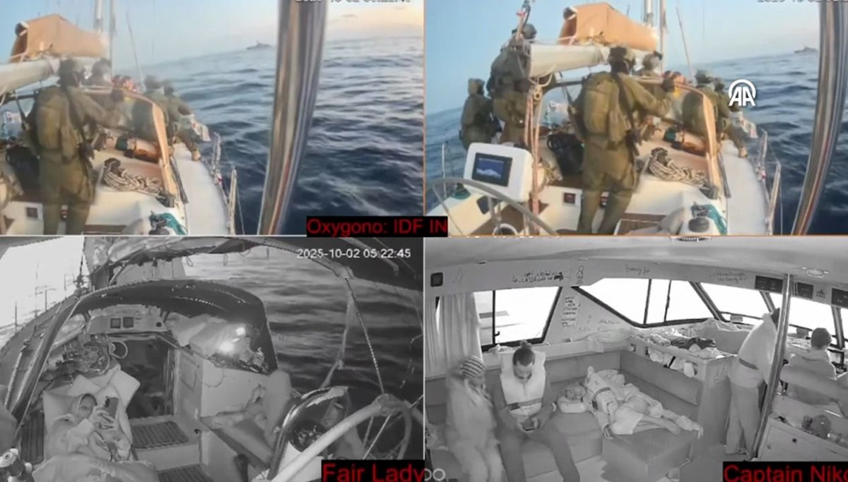 İsrail askerleri Sumud teknesine böyle çıktı