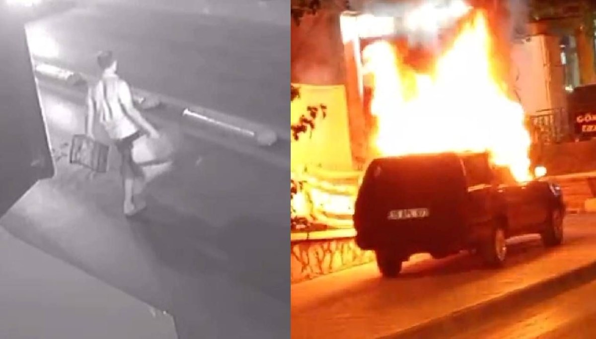Boşanmak isteyen eşinin aracını yaktı