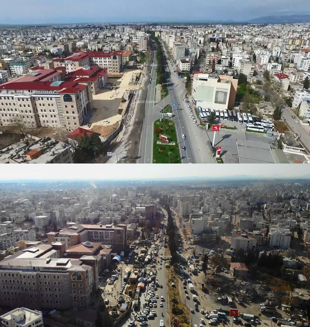 Adıyaman'ın deprem öncesi ve sonrası görüntüleri - 4