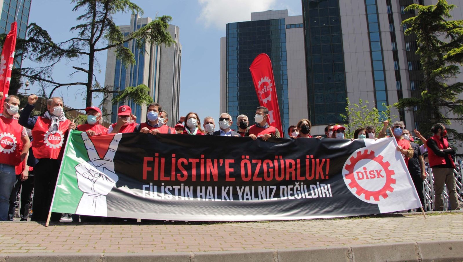 DİSK'ten Filistin'e destek eylemi