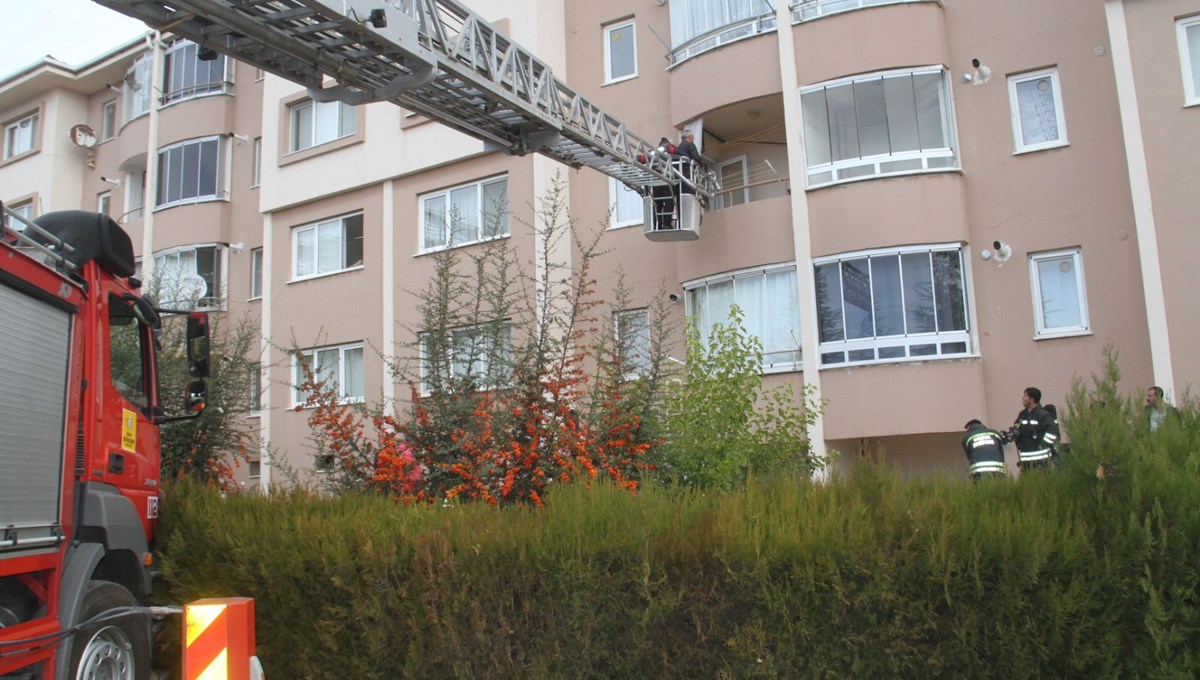 Apartmanda korkutan yangın