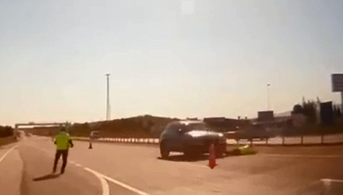 'Dur' ihtarına uymayıp polise çarptı