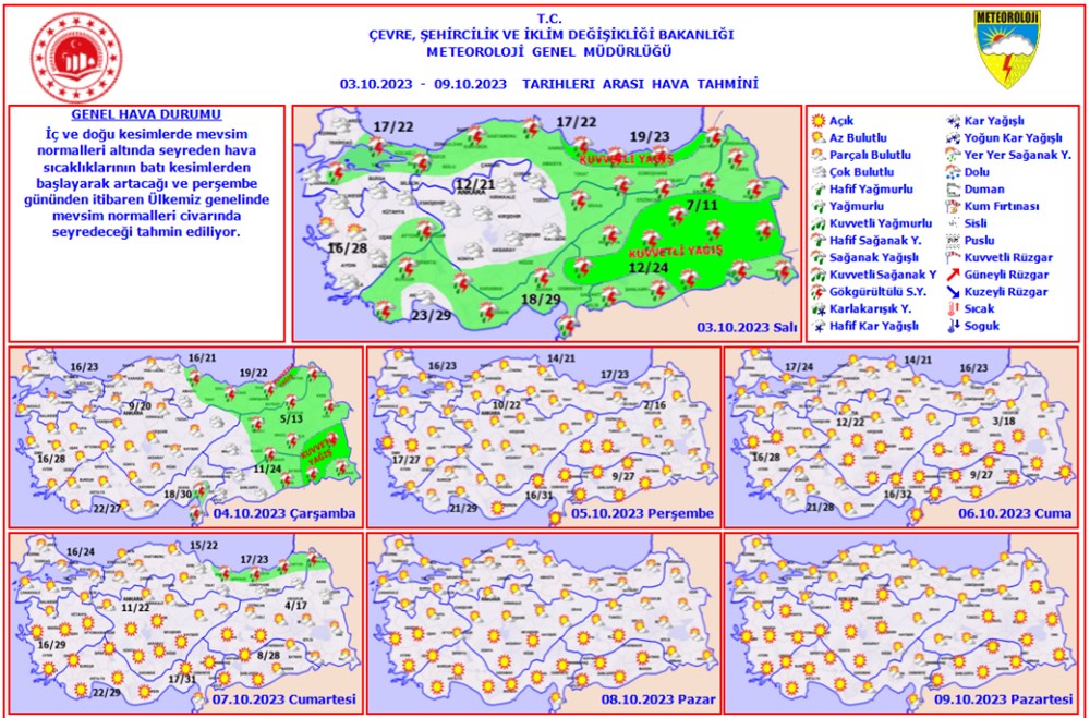 17 il için sarı ve turuncu kodlu uyarı (Bugün hava nasıl olacak?) - 10