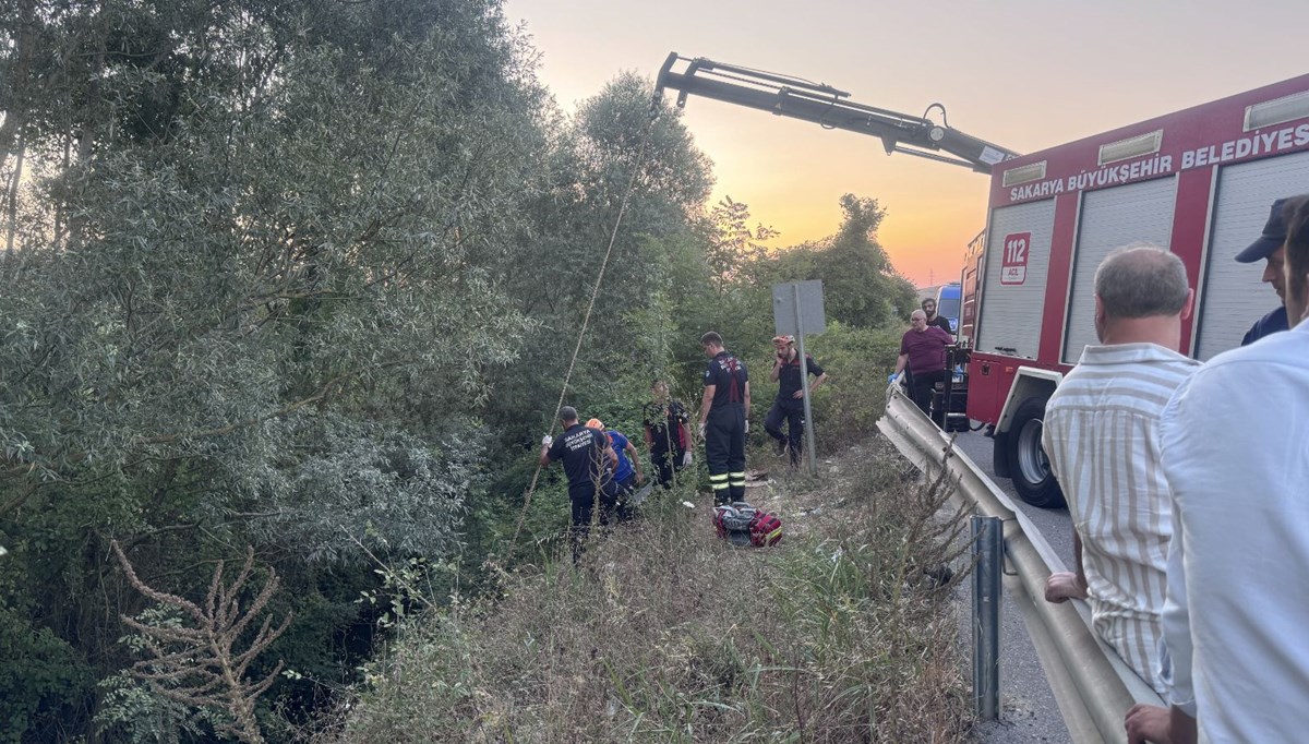 Sakarya'da şarampole yuvarlanan kişi öldü