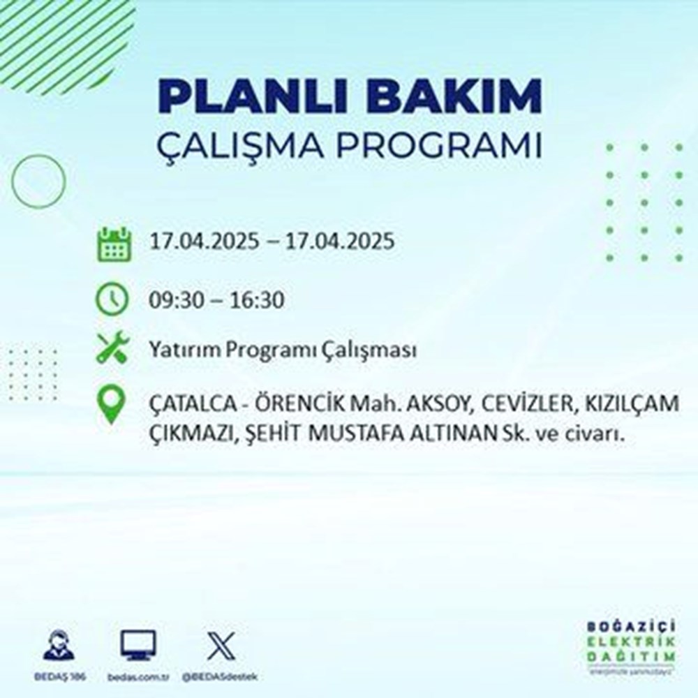 İstanbul'un 21 ilçesinde (Sultangazi, Şişli, Zeytinburnu...) elektrik kesintisi: Elektrikler ne vakit gelecek? 89 MVIjlurY UaDWOscDGK2 A