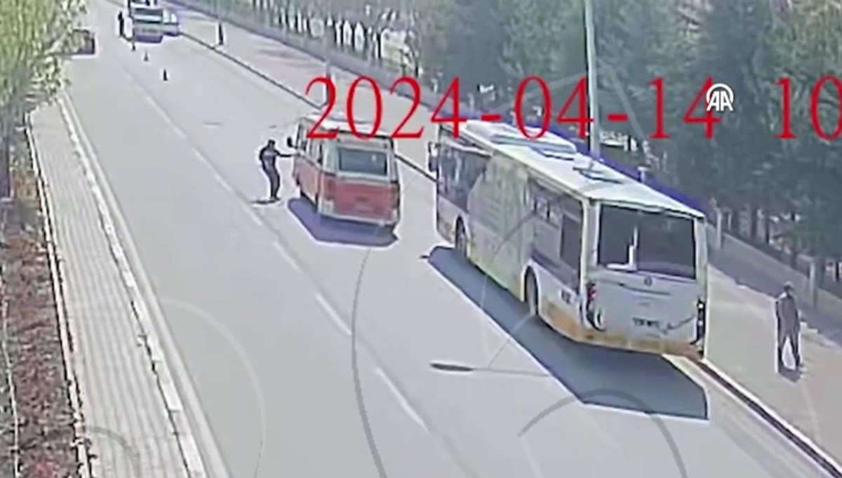 Karaman'da trafik polisinin dikkati olası kazayı önledi