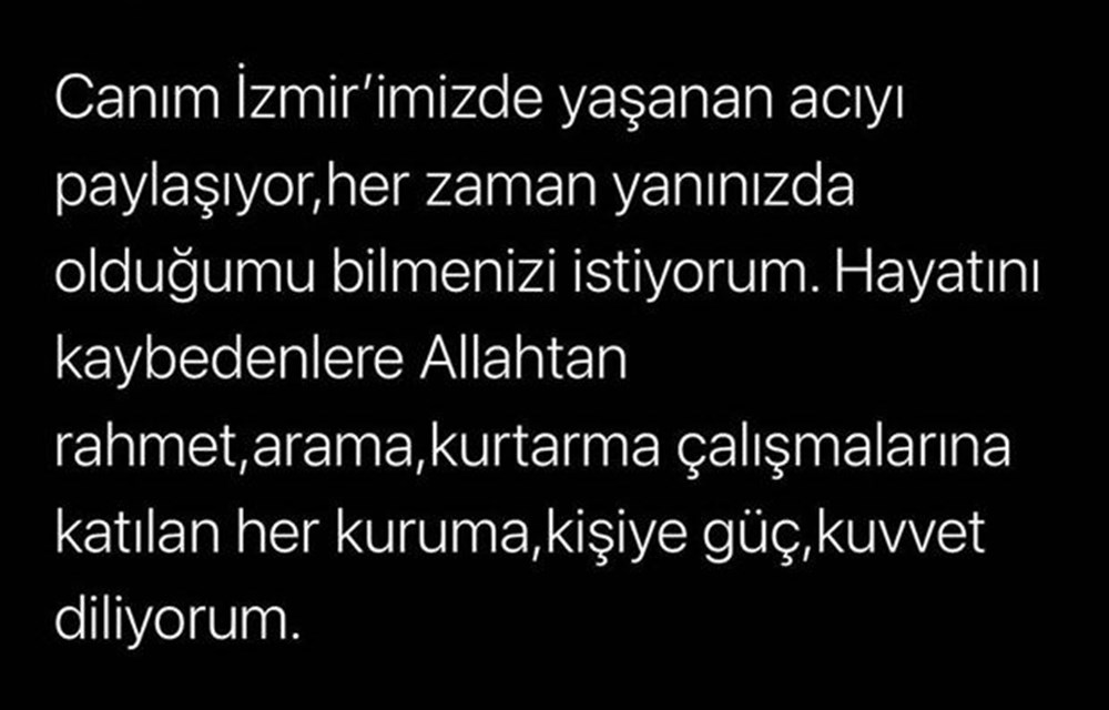 Ünlü isimlerden İzmir'e destek mesajları - 7