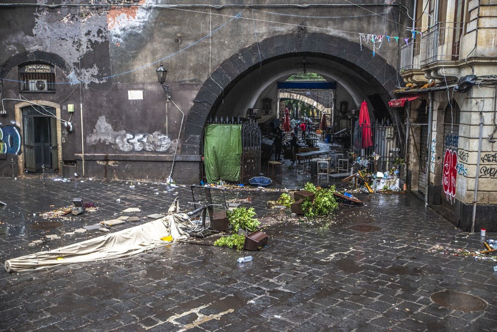 İtalya'nın Katanya kentini sel vurdu - 4