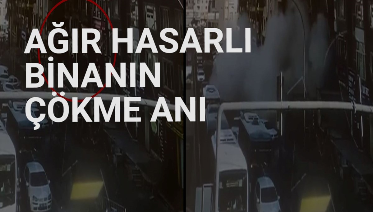 Şanlıurfa'da ağır hasarlı 6 katlı bina çöktü Şanlıurfa'da ağır hasarlı 6 katlı bina çöktü