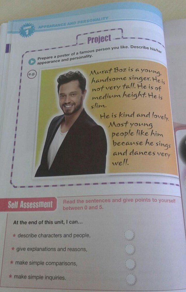 İngilizce ünlü tanıtımı fiziksel özellikleri İngilizce ünlü tanıtımı fiziksel özellikleri