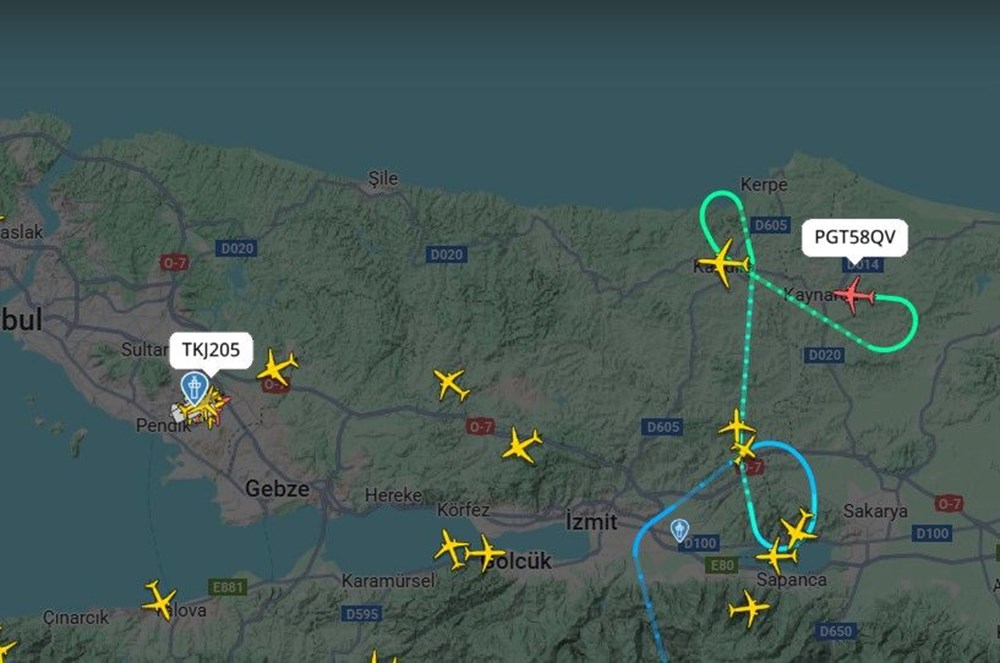 İstanbul'daki fırtınada pilotla kule konuşması: Yakıt kritik olabilir - 2