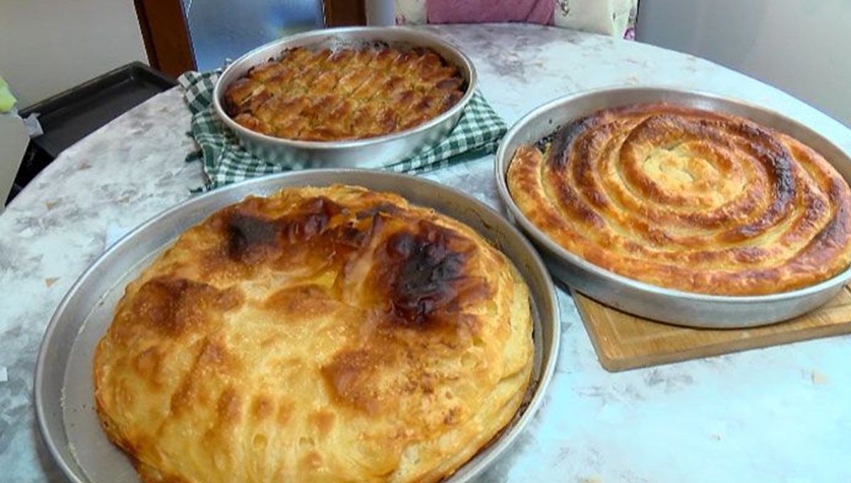 Bayrama sayılı günler kala Boşnak kadınlarının börek mesaisi