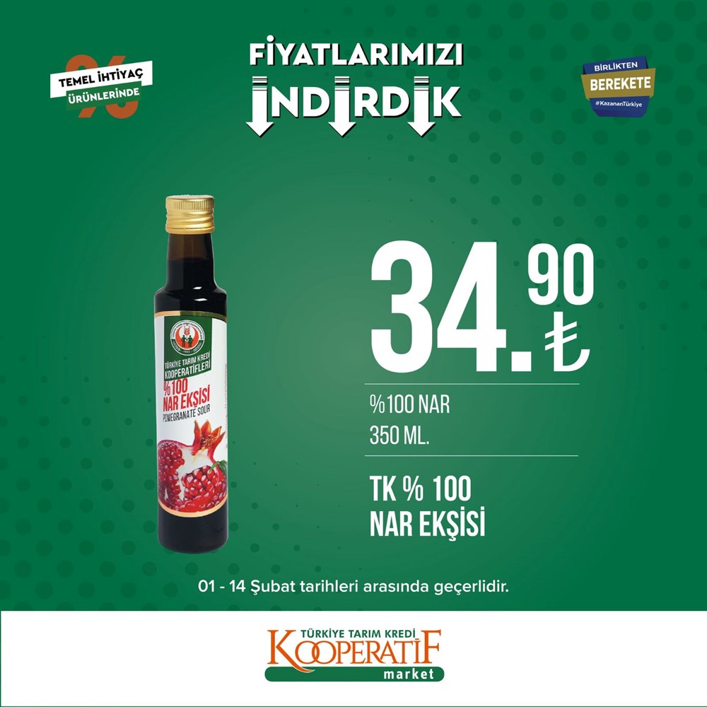 Tarım Kredi Kooperatif Market güncel indirimli ürünler listesini paylaştı Tarım Kredi Kooperatif Market yeni indirimli ürünler listesi belli oldu (1-14 Şubat güncel indirimli ürünler kataloğu) - 42