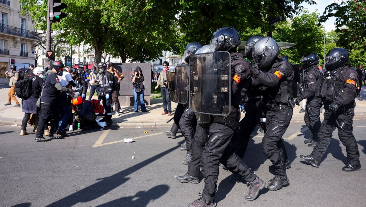 Paris’te olaylı 1 Mayıs