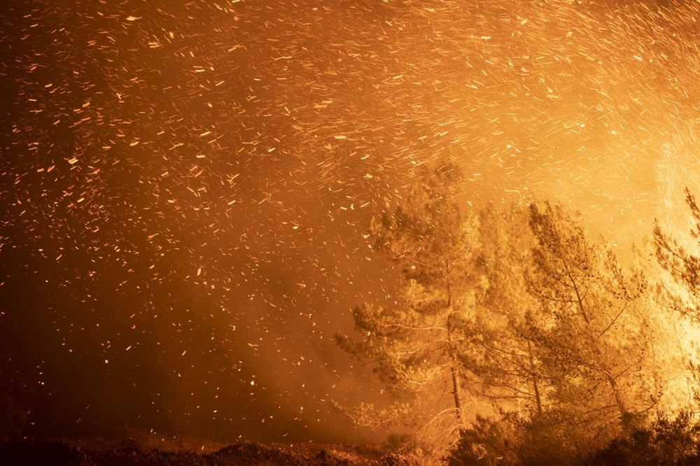 Marmaris'te orman yangını: Alevlerle mücadelede 2. gün - 61