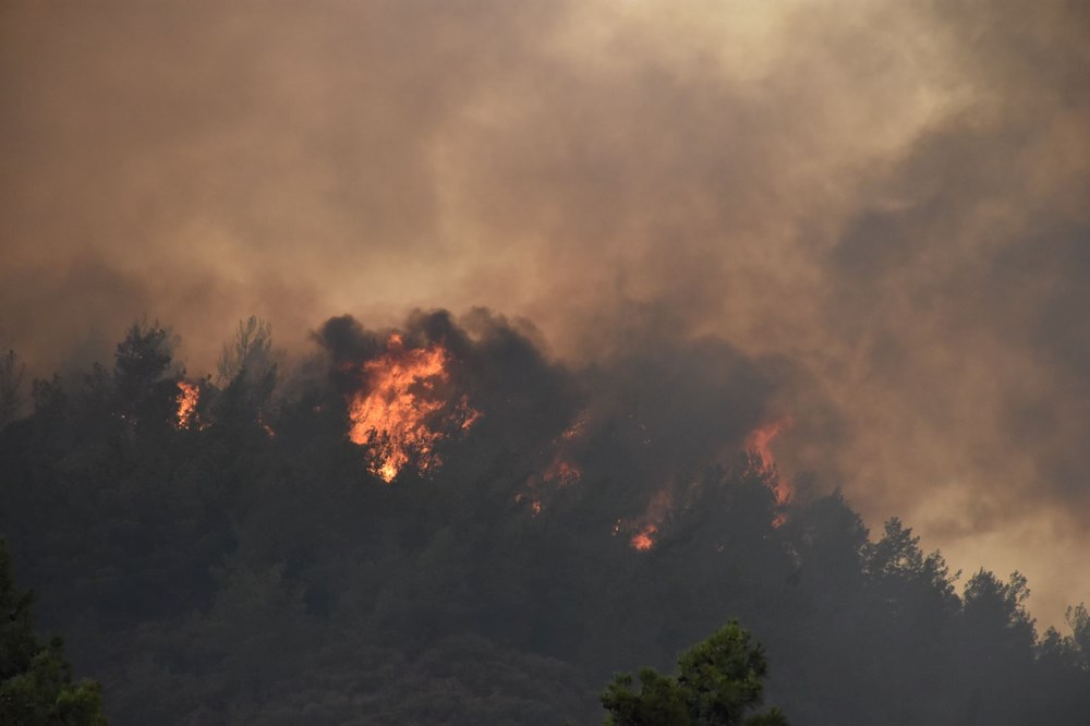 Marmaris'te orman yangını: Alevlerle mücadelede 2. gün - 64