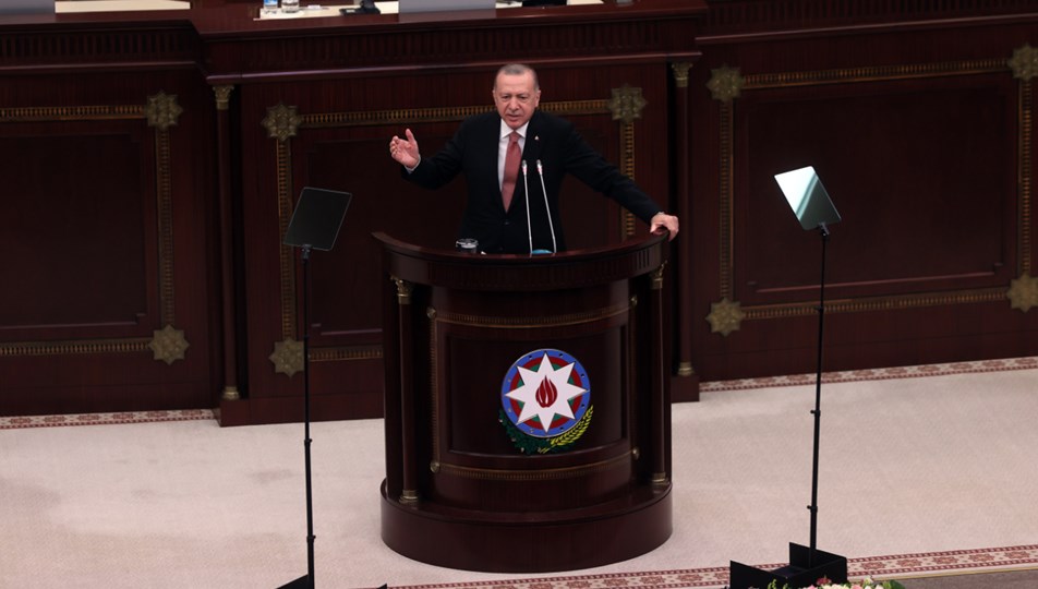 SON DAKİKA HABERİ: Cumhurbaşkanı Erdoğan Azerbaycan Milli Meclisi’nde