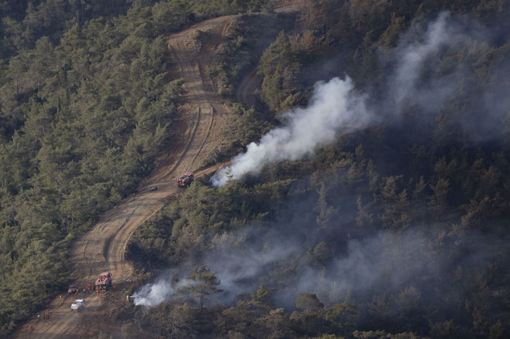 Marmaris'te orman yangını: Yanan alanlar havadan görüntülendi - 9