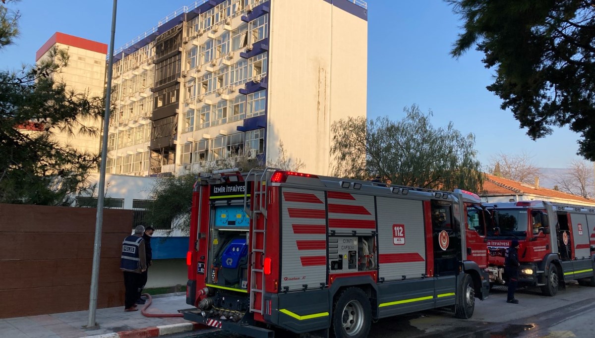 İzmir'de hastanede yangın paniği