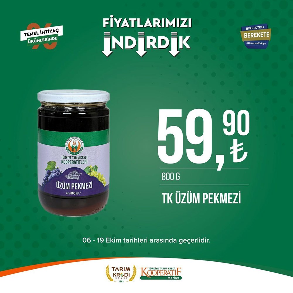 İNDİRİM BUGÜN BAŞLADI! Tarım Kredi Kooperatifi Market İndirim Kataloğu | Siirt Olay Haber Tarım Kredi Kooperatif Market ekim ayına özel yeni indirimli ürünler listesi: Yüzde 50 indirim bugün başlıyor (16 Ekim-2 Kasım 2023 Tarım Kredi Market indirimleri) - 88