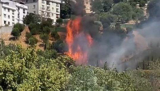 İstanbul'un göbeğinde yangın