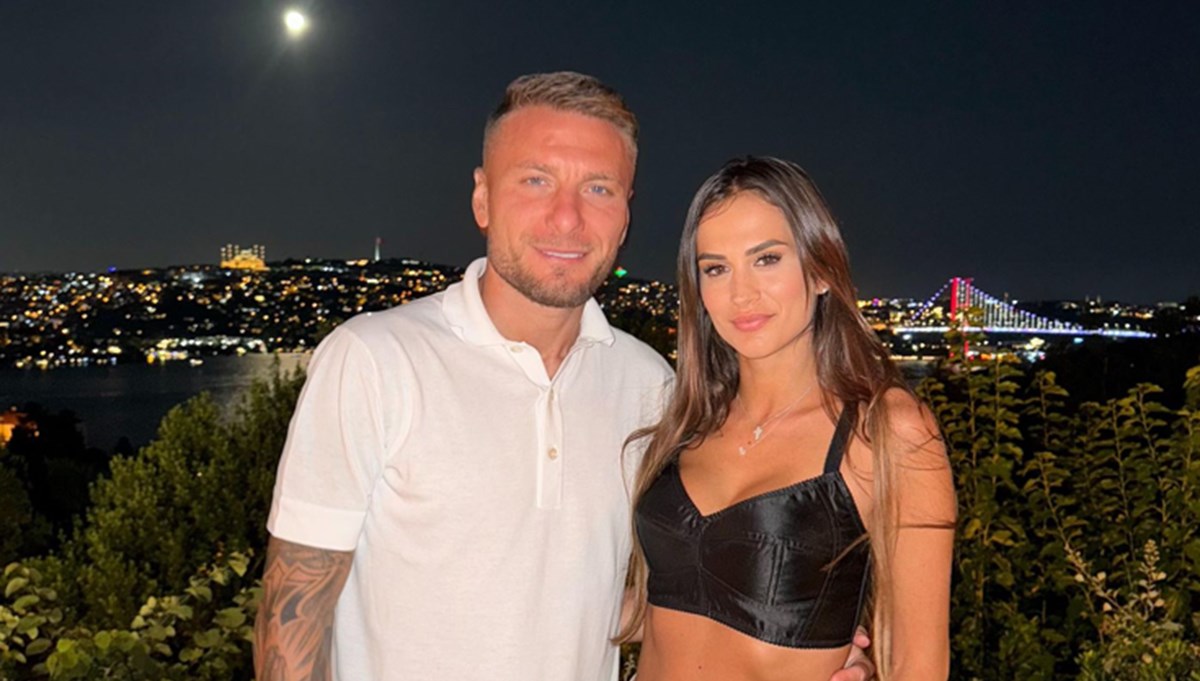 Beşiktaş'ın yeni transferi Ciro Immobile'nin eşi Jessica Melena da İstanbul'da: Boğaz'da ilk yemek!