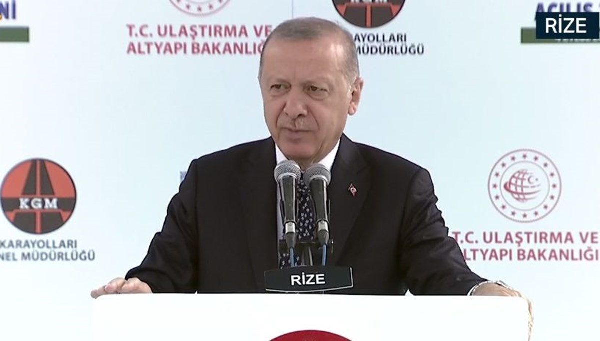 Cumhurbaşkanı Erdoğan: Bu tünel Rize'nin 70 yıllık hayalidir