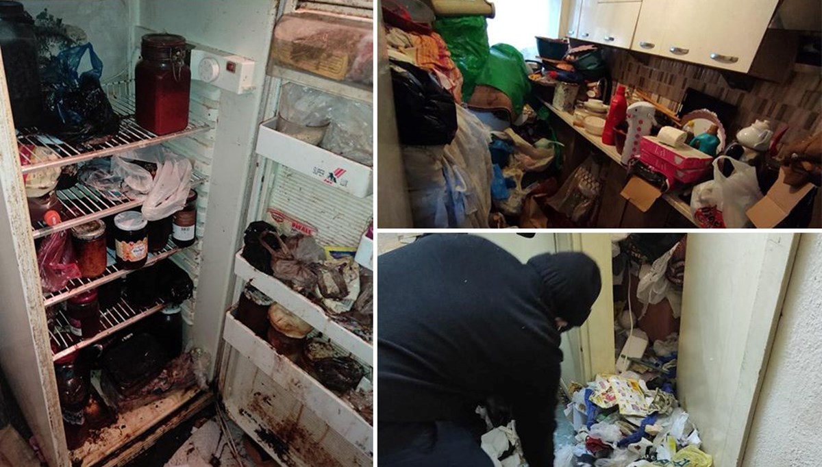 Anne ile oğlunun yaşadığı evden 45 ton çöp çıktı Anne ile oğlunun yaşadığı evden 45 ton çöp çıktı