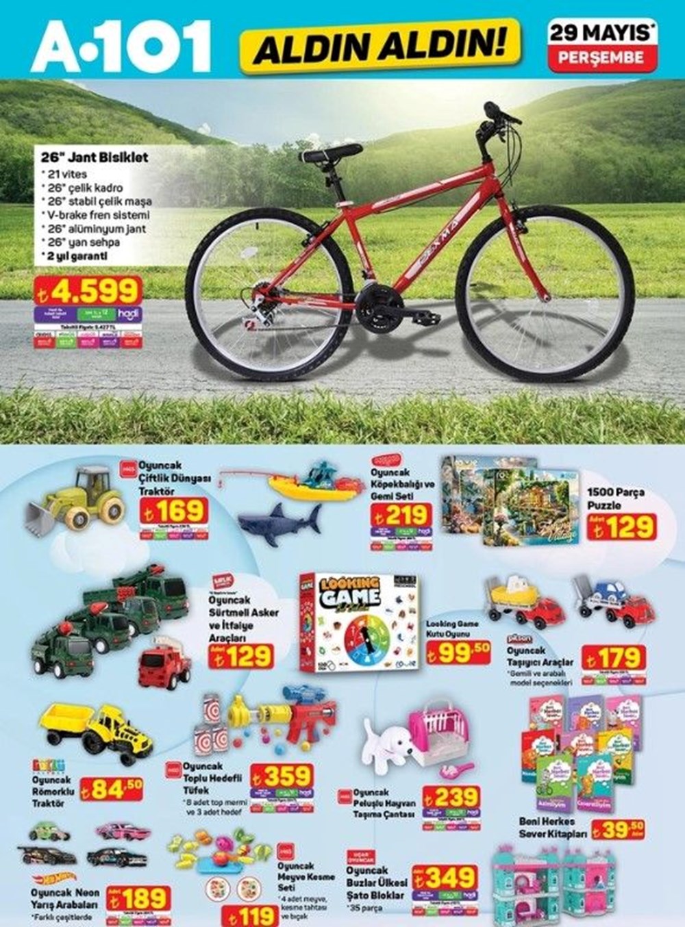 A101'e bayram geldi! A101 aktüel katalog 29 Mayıs: A101 marketlerde yeni haftada; Kule parti hoparlörü, bisiklet, termosifon, halı yıkama makinesi, kamp çadırı çeşitleri satışta - 6