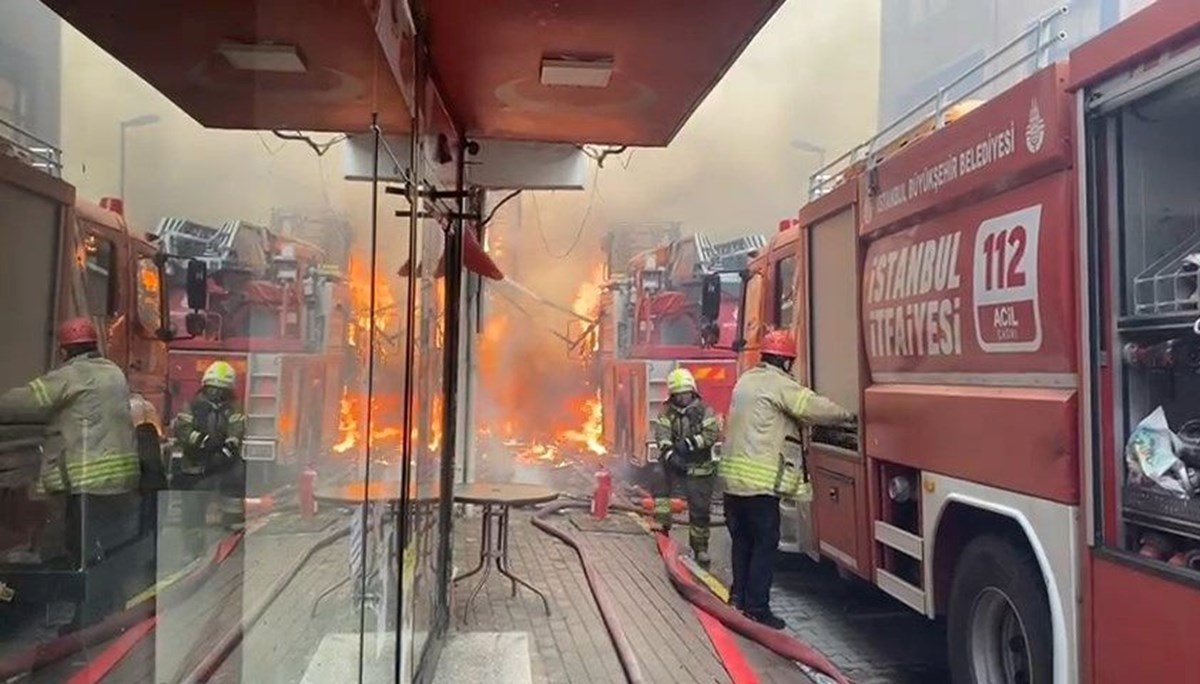Sarıyer'de kebapçıda yangın