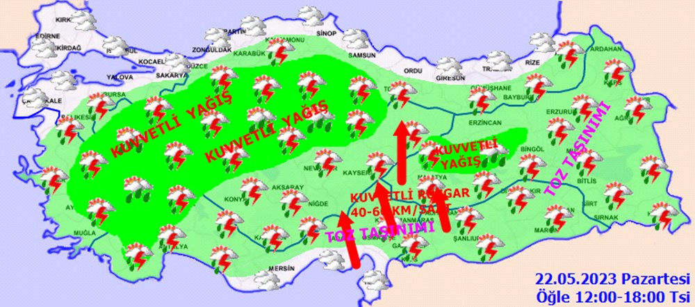 12 il için sağanak yağış uyarısı (Bugün hava nasıl olacak?) - 8