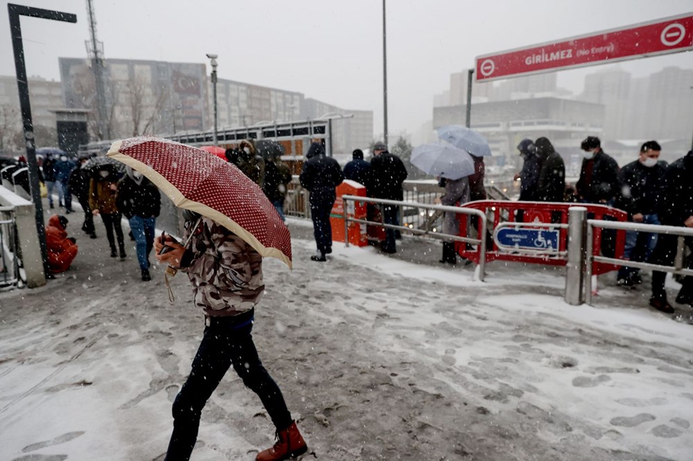 İstanbul'da kar ve dolu yağışı - 12