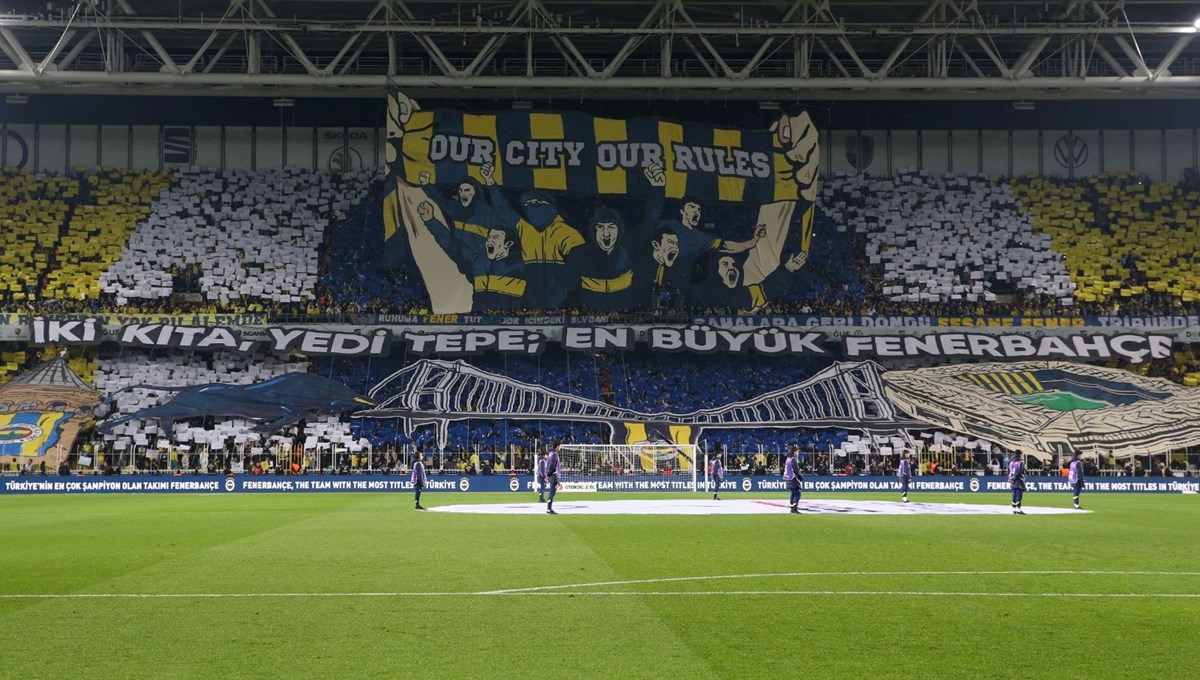 Fenerbahçeli taraftarlardan koreografi: ki kıta yedi tepe en büyük Fenerbahçe