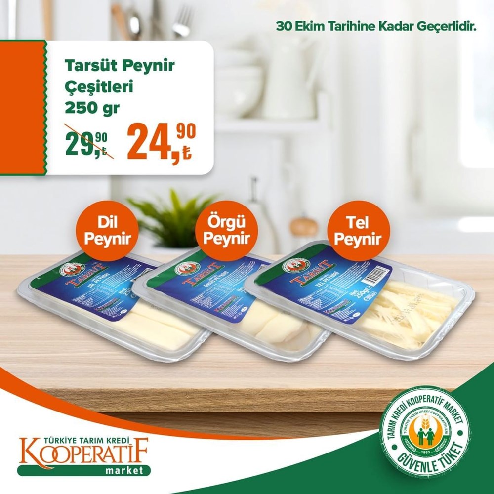 Tarım Kredi Kooperatif Market temel ihtiyaç ürünlerinde büyük indirimler (17-31 Ekim güncel indirimli ürünler kataloğu) - 17