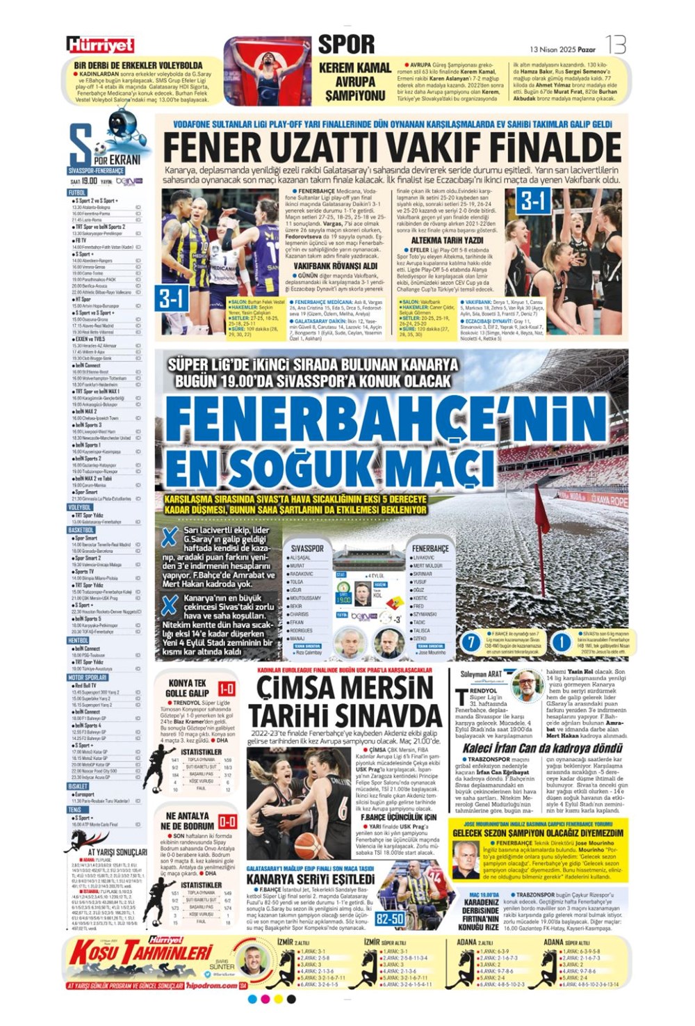 "Kartal ağır yaralı" (13 Nisan 2025 spor manşetleri) - 18