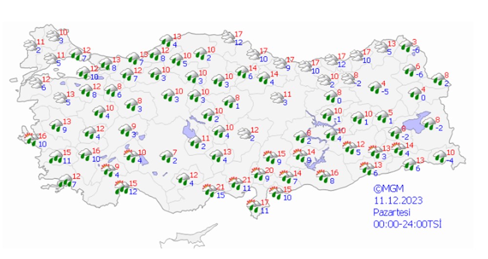 36 il için sarı ve turuncu kodlu uyarı (Bugün hava nasıl olacak?) - 15