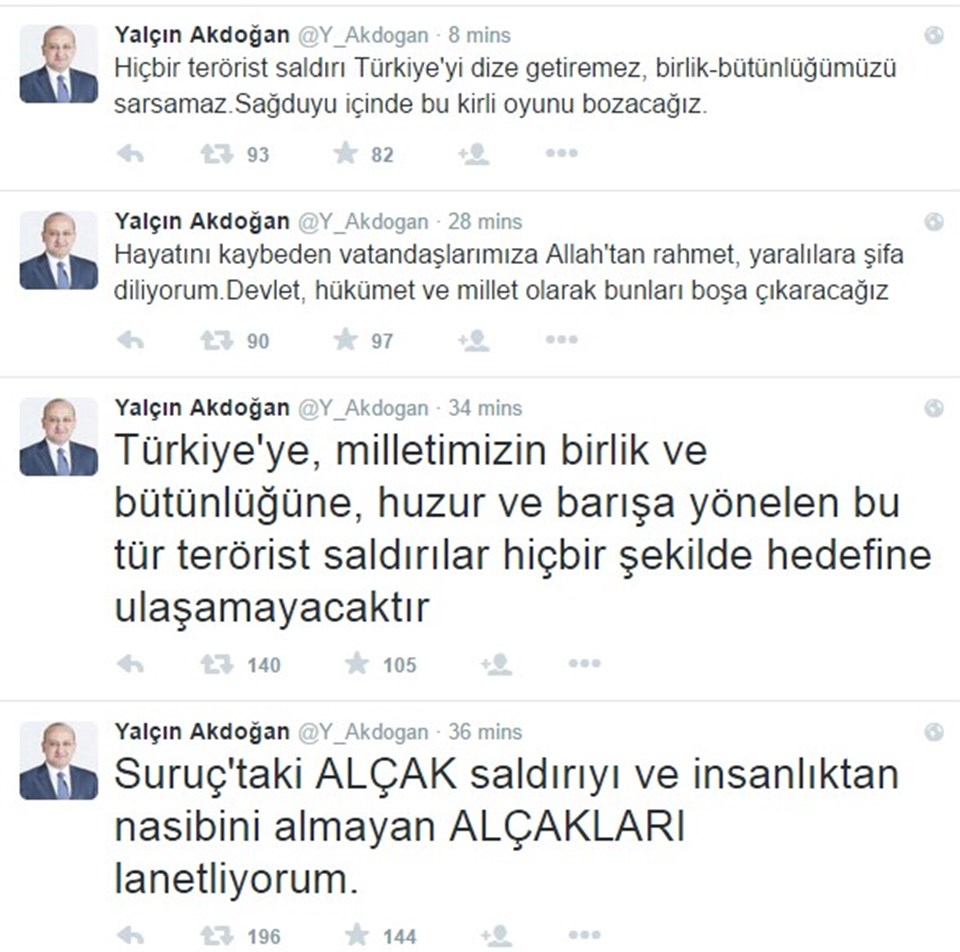 Yalçın Akdoğan: Hiçbir terörist saldırı Türkiye'yi dize getiremez - 1