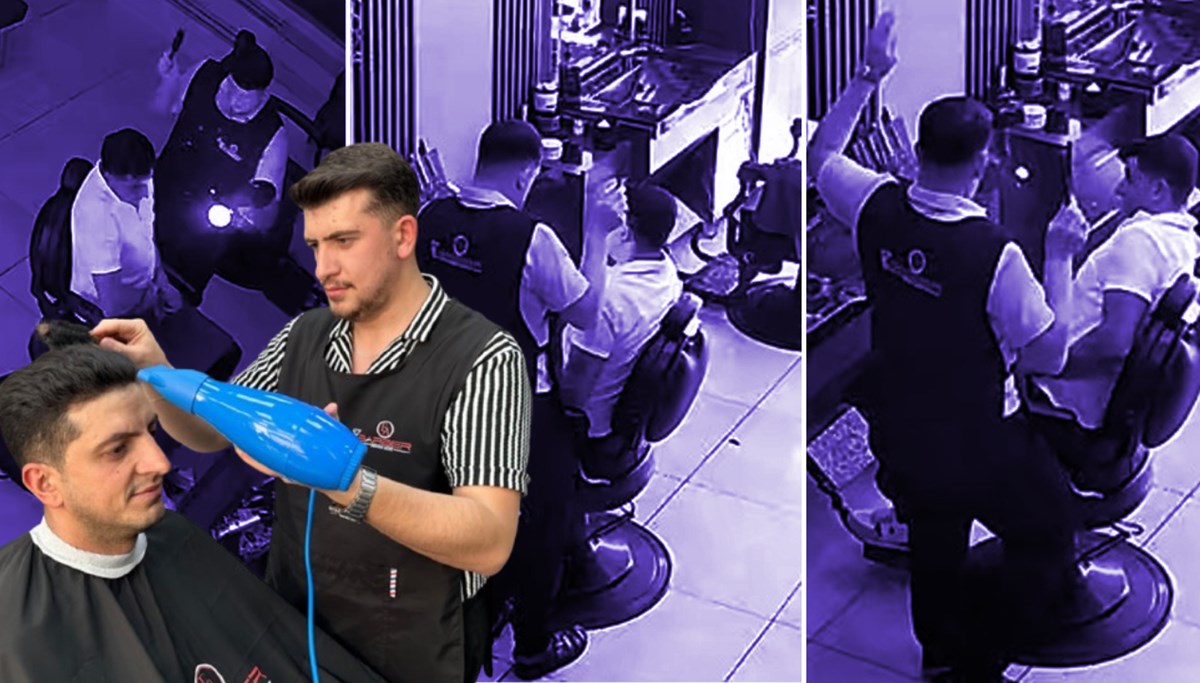 Kuaförde korku dolu an: Önce kırmızı bir ışık çıktı sonra bomba gibi patladı