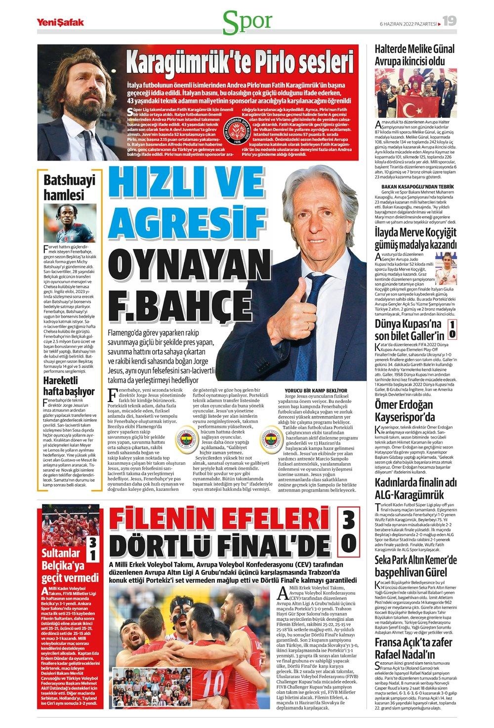 Günün spor manşetleri (6 Haziran 2022) - 9