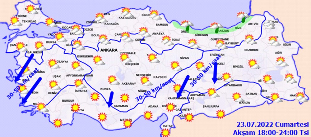 Hafta sonu hava nasıl olacak? | Sıcak çarpmasına dikkat (23-24 Temmuz hava durumu) - 5