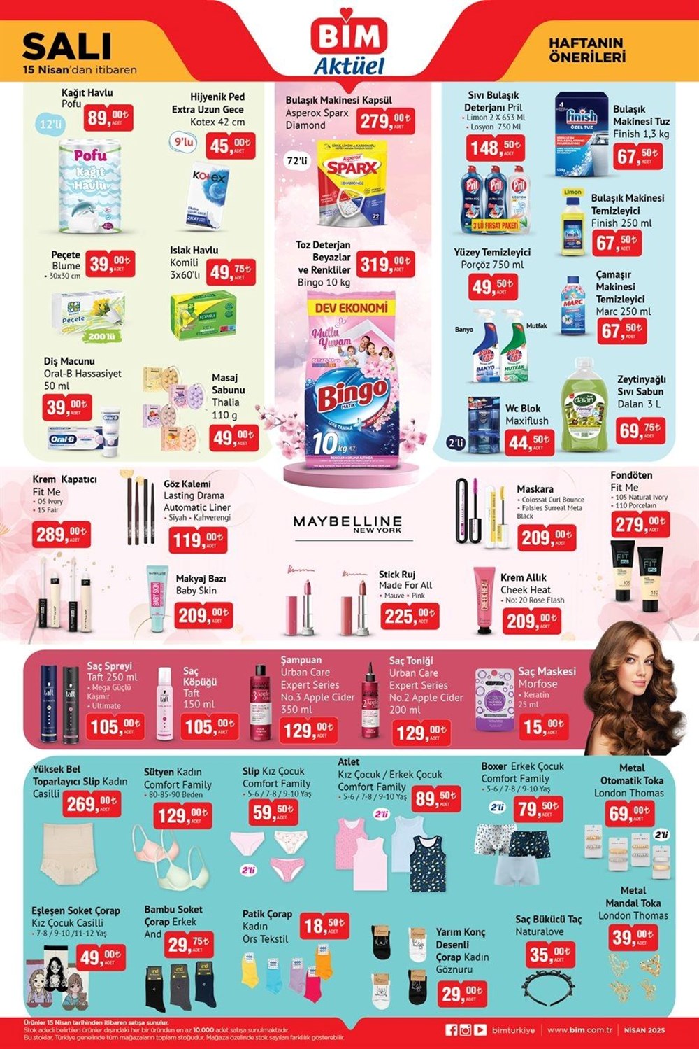 BİM market 15 Nisan aktüel kataloğu bu hafta satışta: Ayçiçek yağı, atıştırmalık eserler, saç spreyi, göz kalemi ve paklık eserleri indirimli geliyor 75 NZ66H 46akaf6AK3aIF7cA