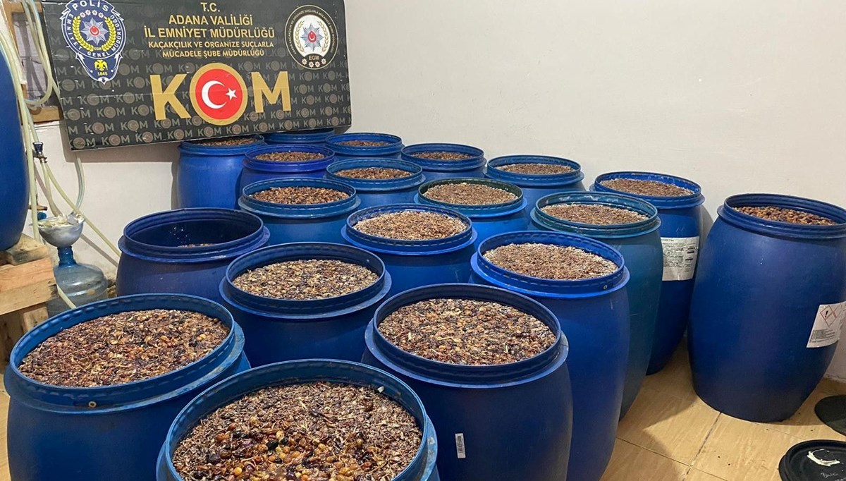 Adana'da 9 bin 467 litre sahte içki ele geçirildi