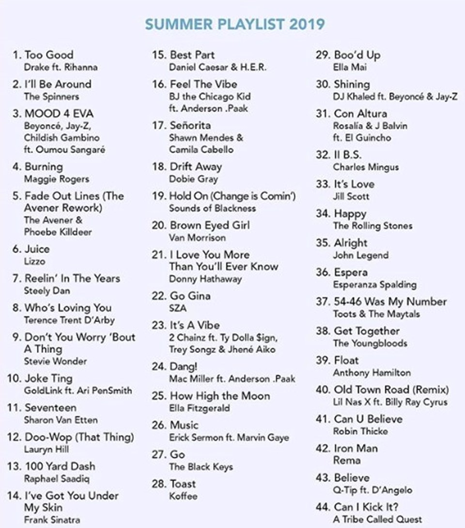 Barack Obama'dan 44 şarkı önerisi - 1