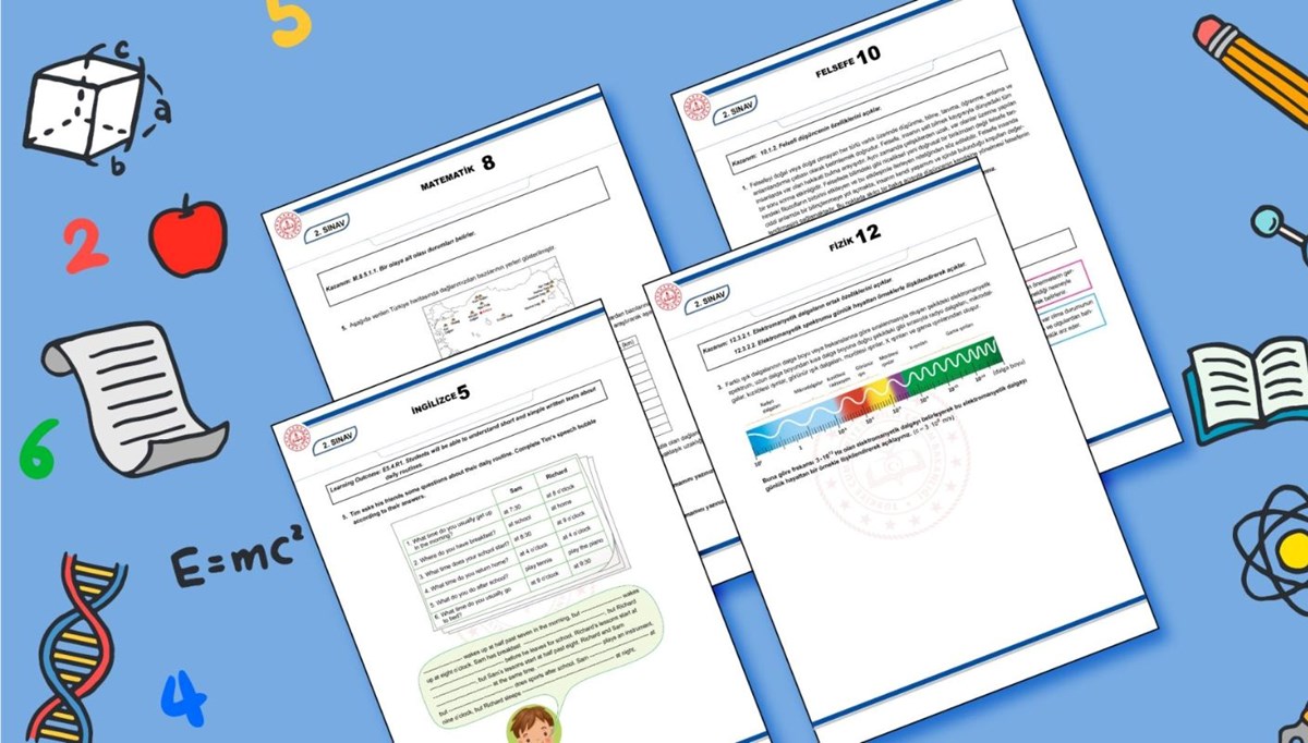 MEB duyurdu: 1. dönem 2. yazılı sınavlara ilişkin örnek soru kitapçıkları yayımlandı