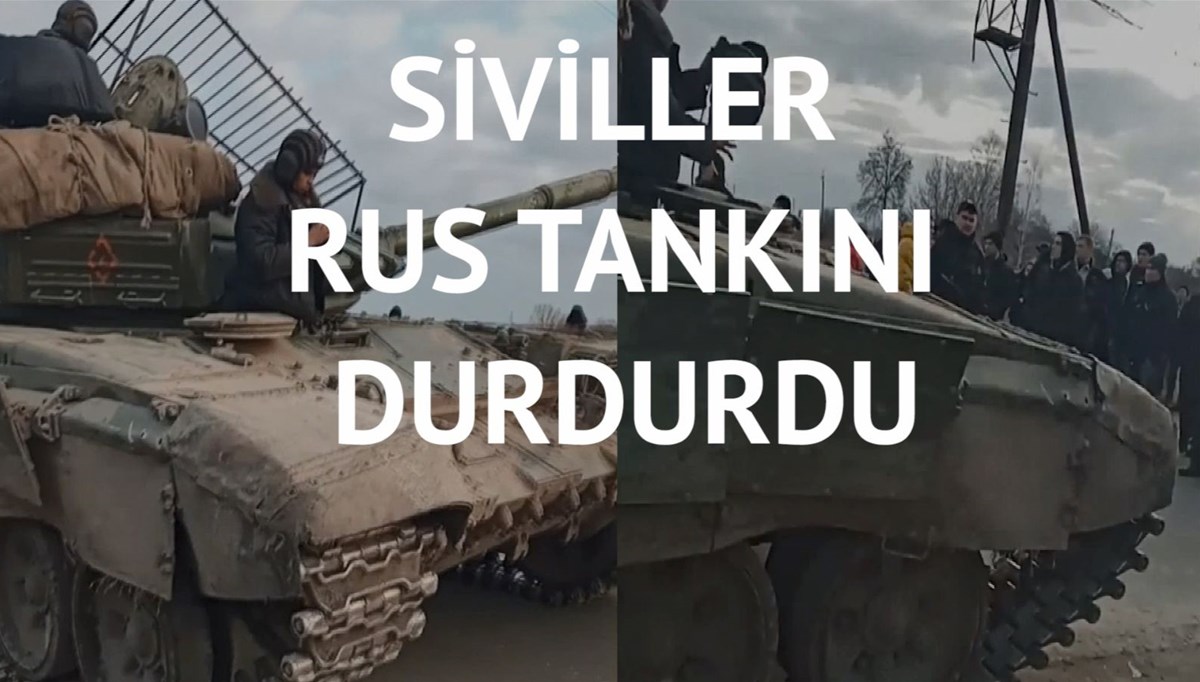 Rus tankının önünü böyle kestiler