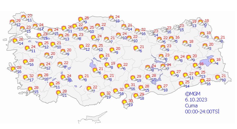 17 il için sarı ve turuncu kodlu uyarı (Bugün hava nasıl olacak?) - 14