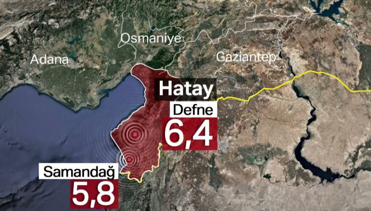 Hatay'da art arda depremler: 4 can kaybı, 213 yaralı